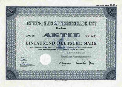 Triton belco 1960 hamburg - ag,